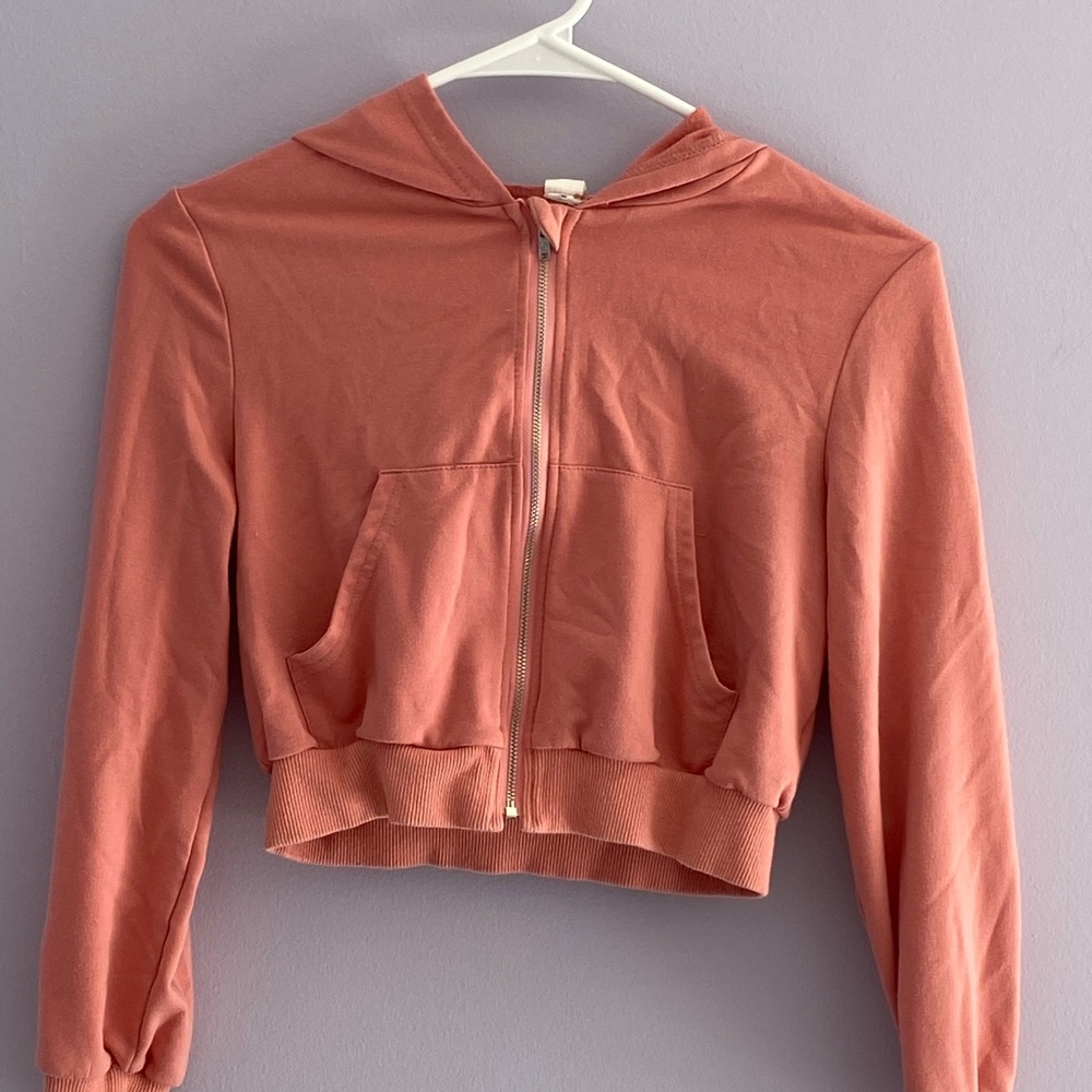 Shein cropped zip up